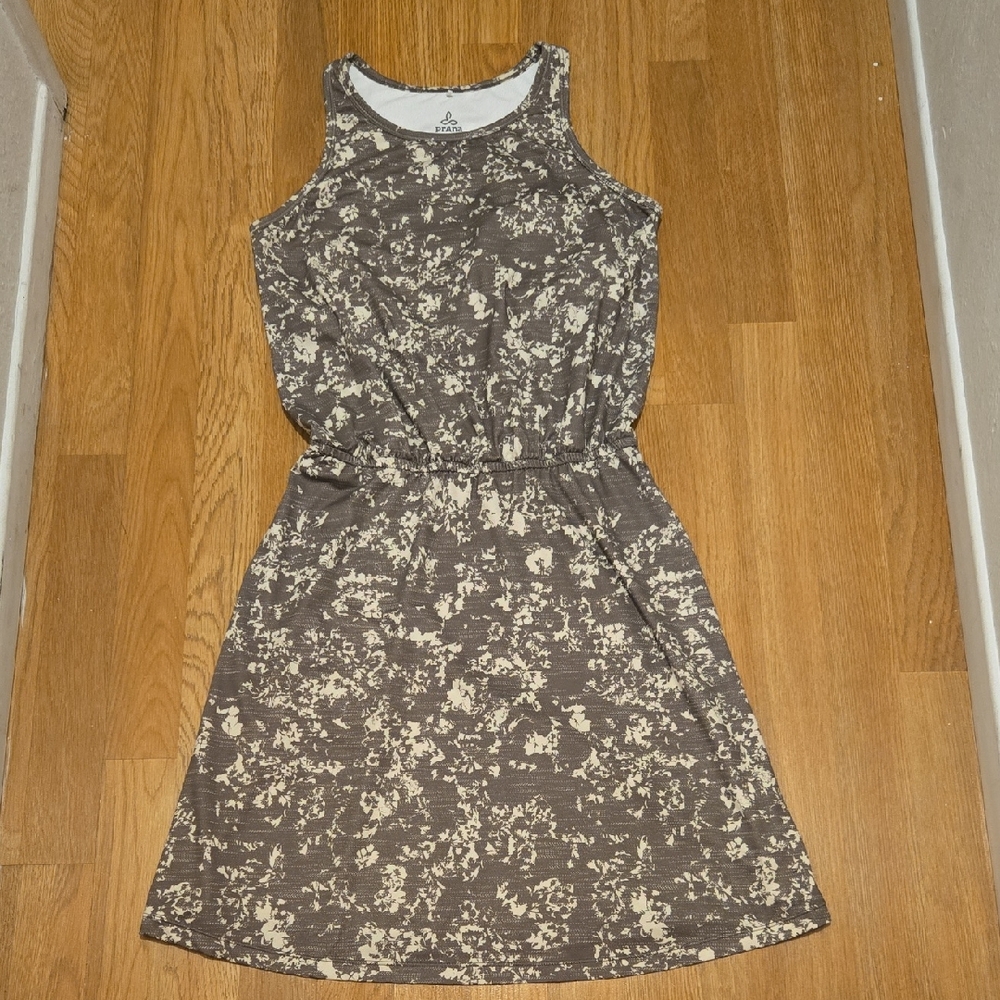 Prana Brown and Cream Midi Dress